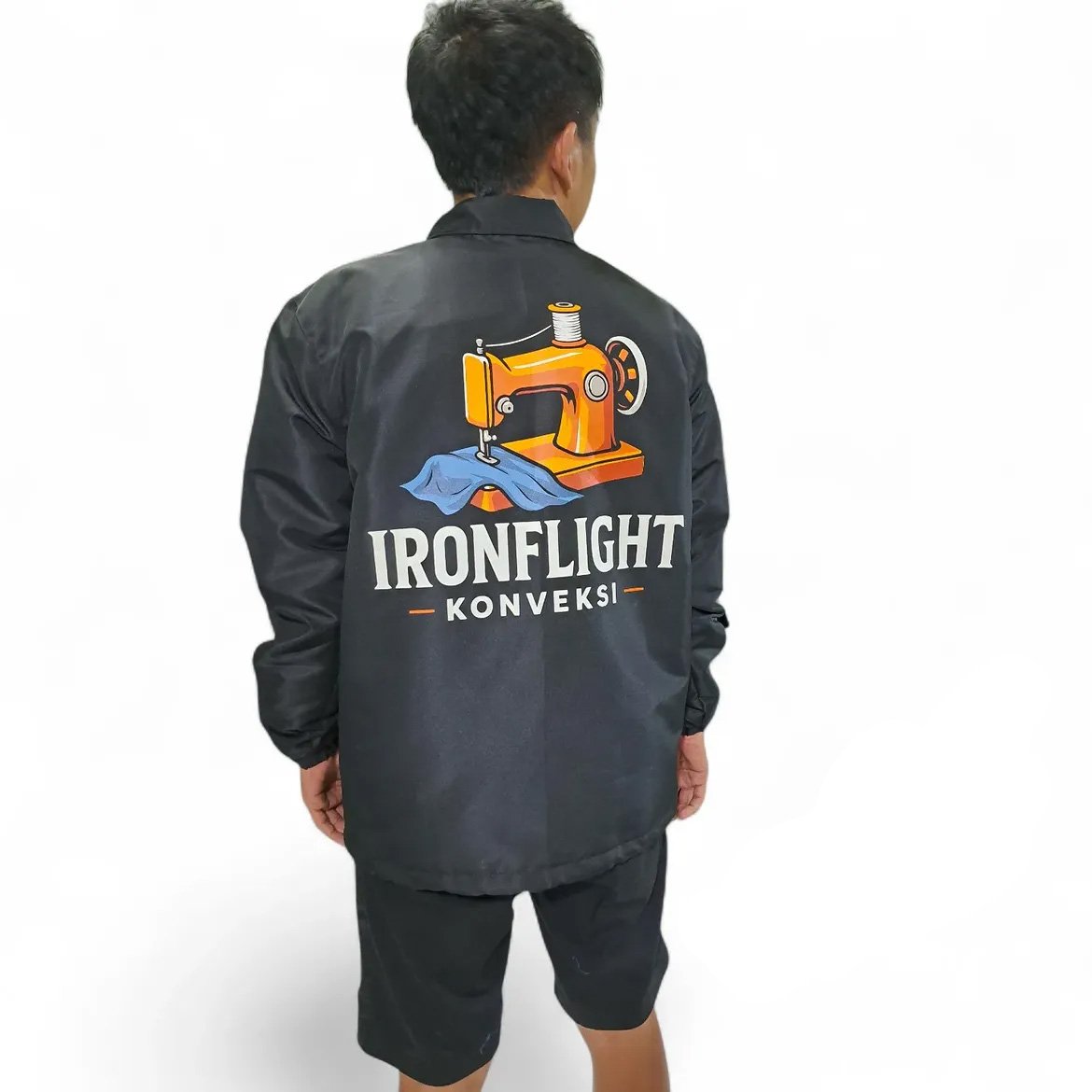 Produksi jaket coach taslan Konveksi HCK Bandung
